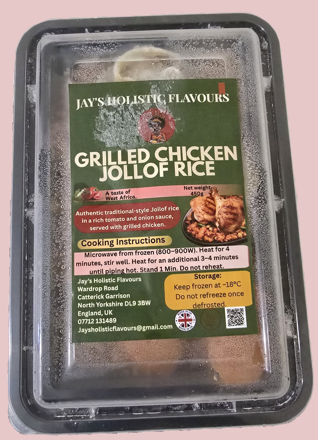 Frozen Jollof Rice with Grilled Chicken (450g)
