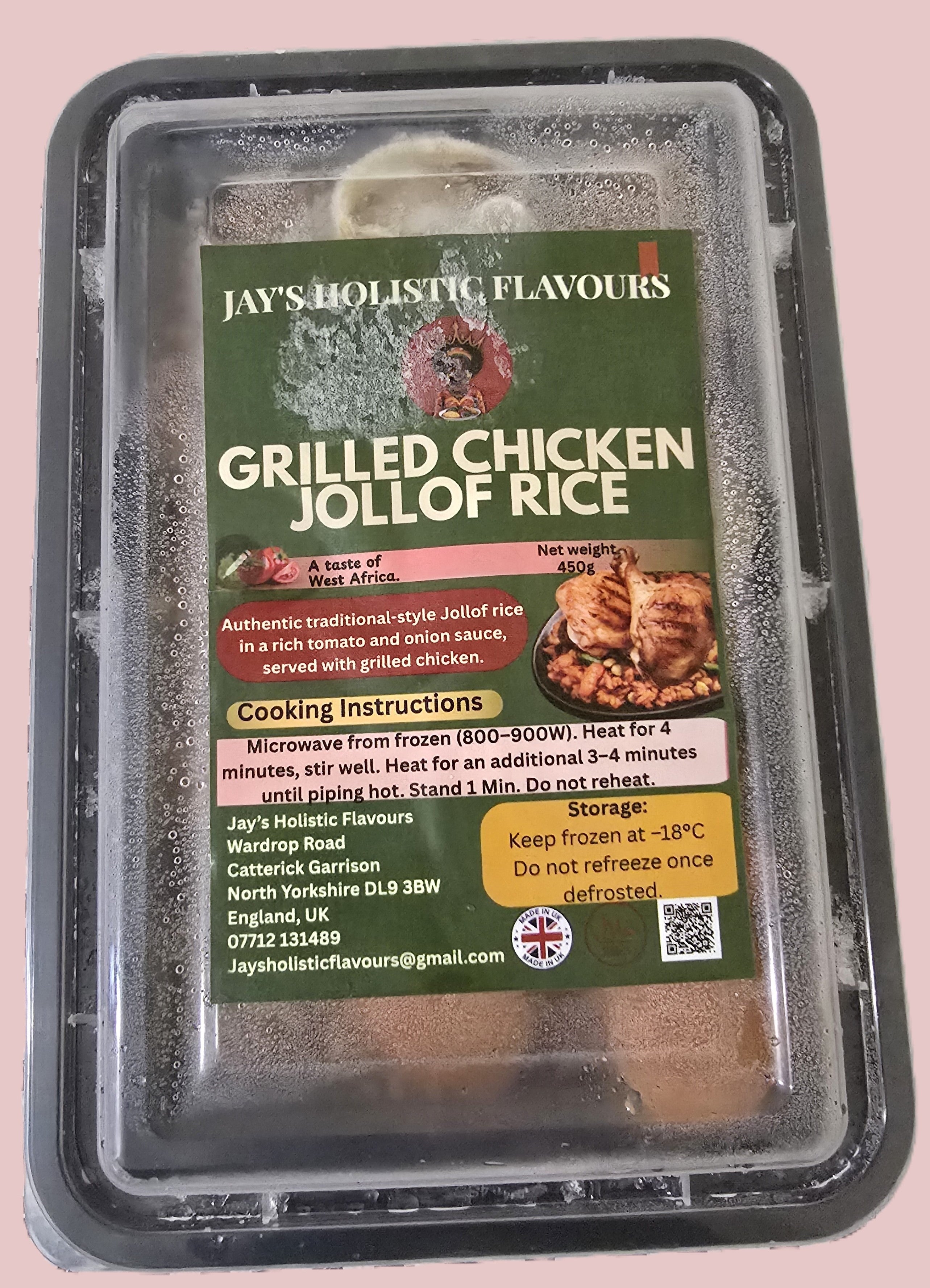 Frozen Jollof Rice with Grilled Chicken (450g)