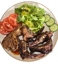 Grilled Lamb Chops with Salad