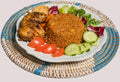 Jollof Rice with Grilled Chicken & Salad