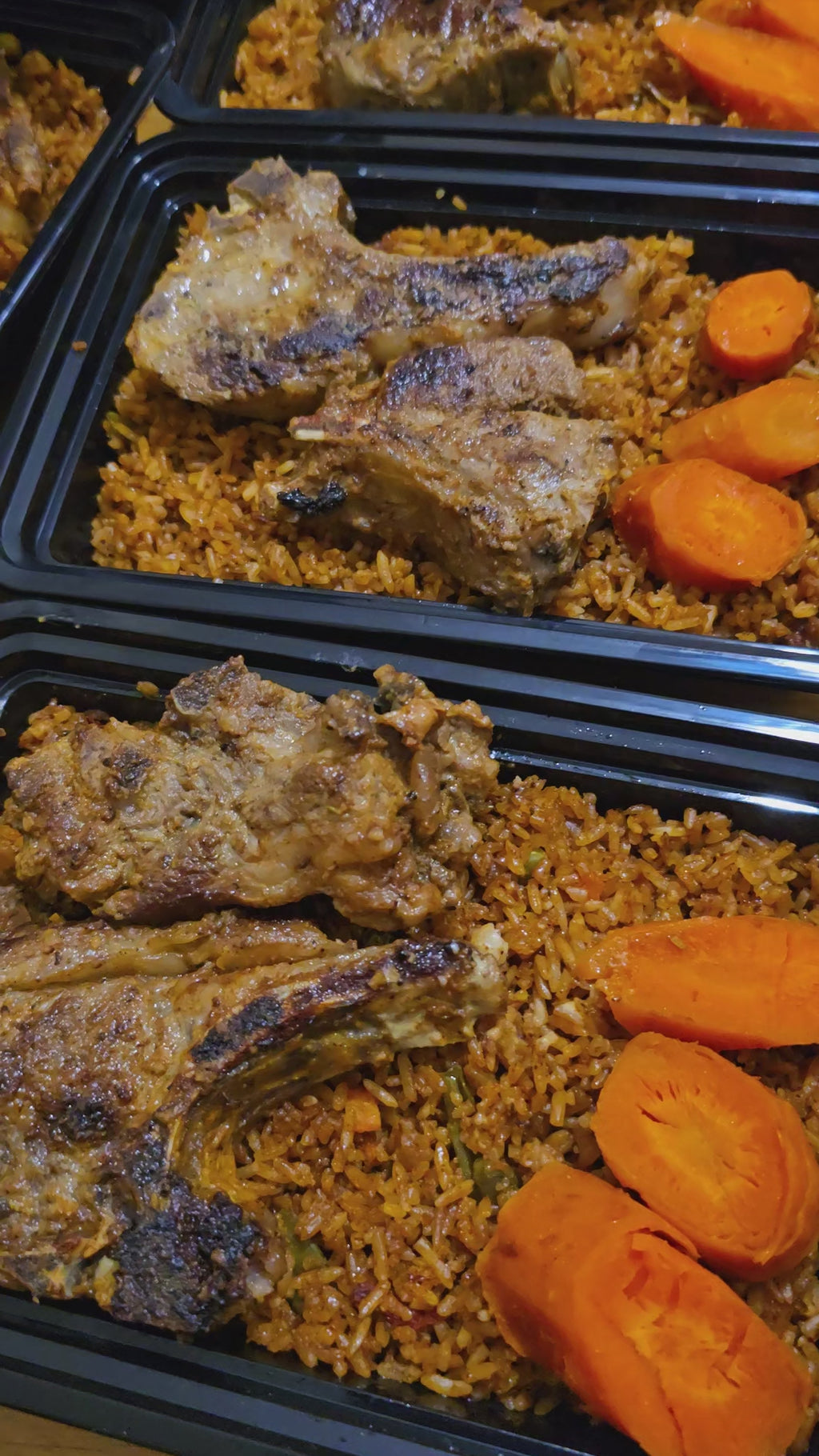 Frozen Jollof Rice with Grilled Lamb (450g)