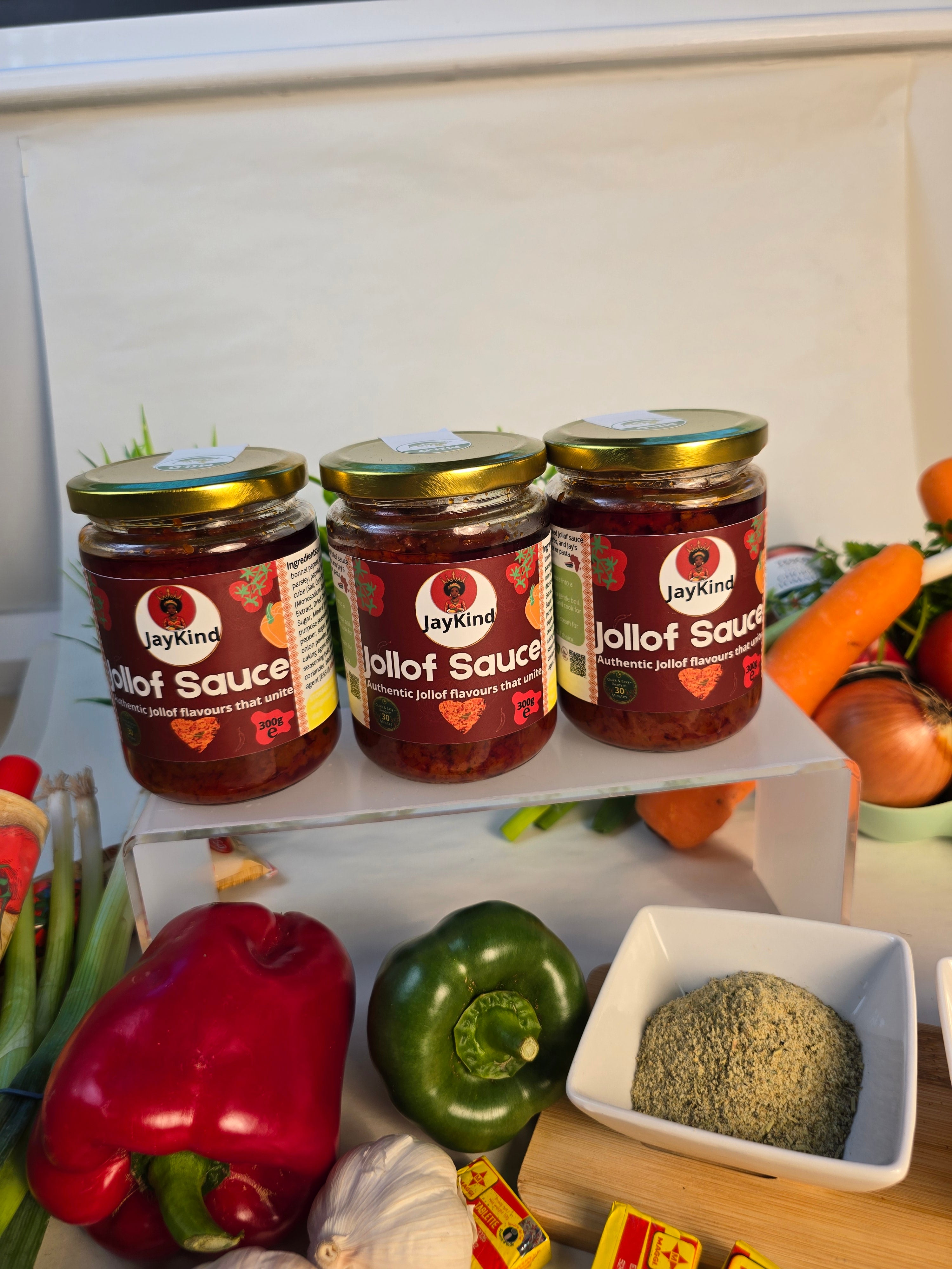 JayKind Jollof Cooking Sauces – Bundle of 3 (300g per Jar)