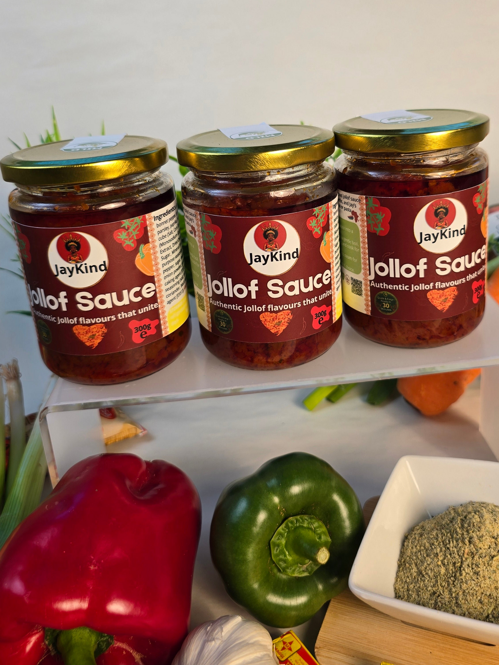 JayKind Jollof Cooking Sauces – Bundle of 3 (300g per Jar)