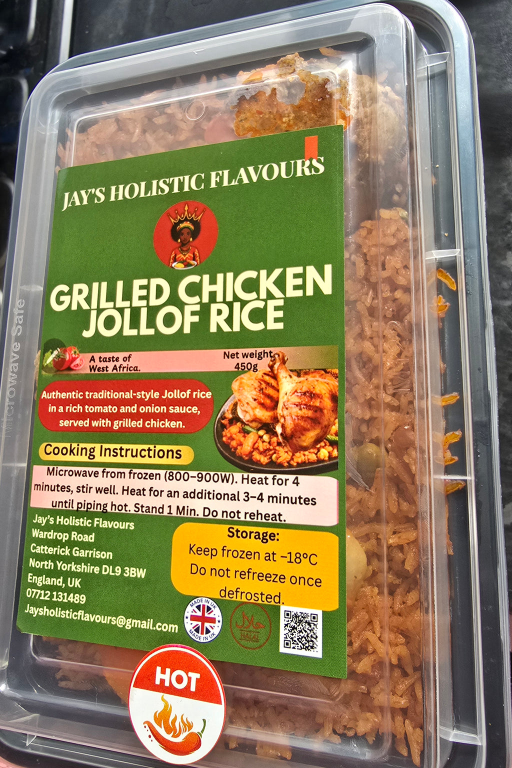 Frozen Jollof Rice with Grilled Chicken (450g)