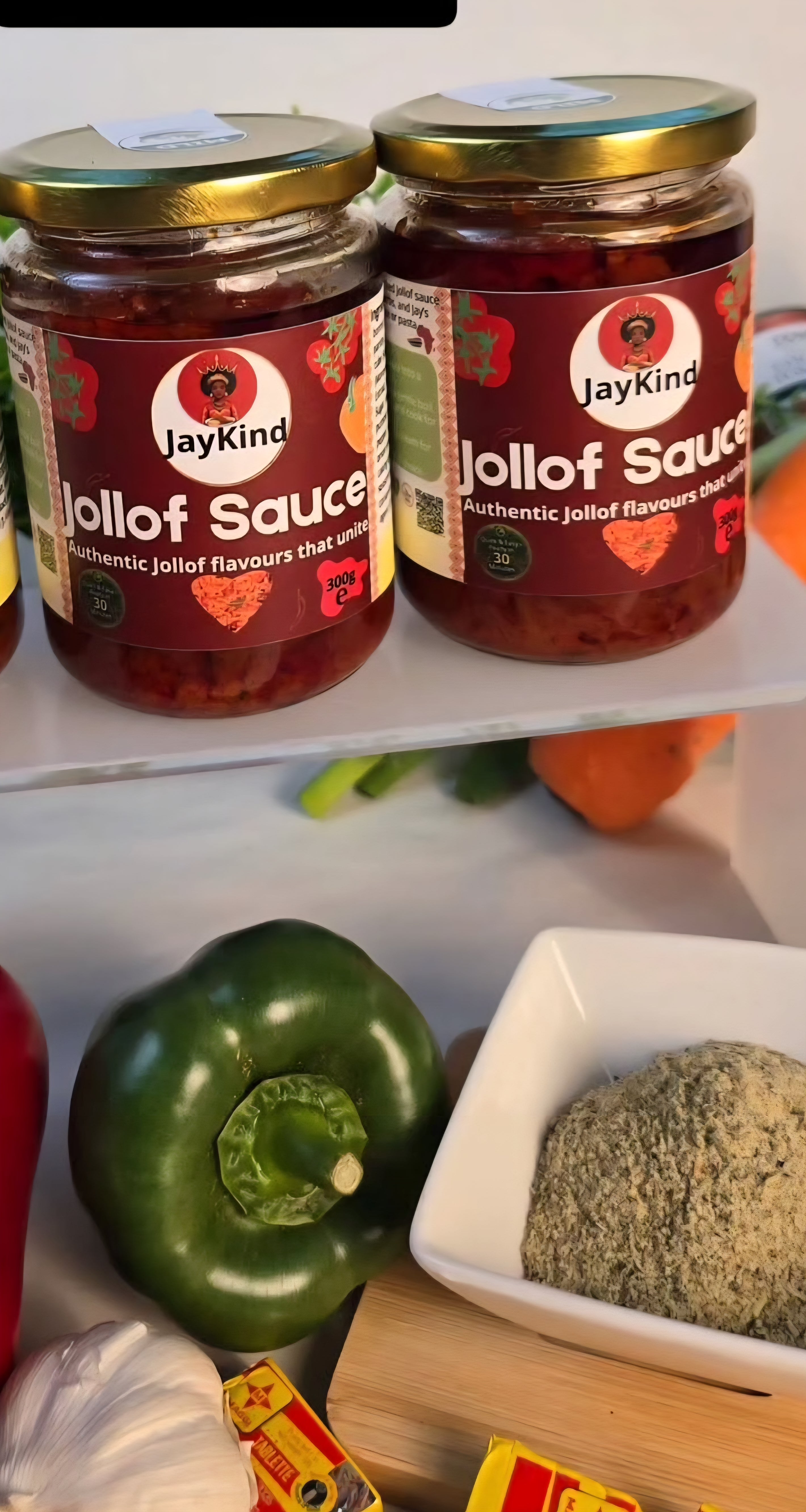 JayKind Jollof Cooking Sauces – Bundle of 3 (300g per Jar)