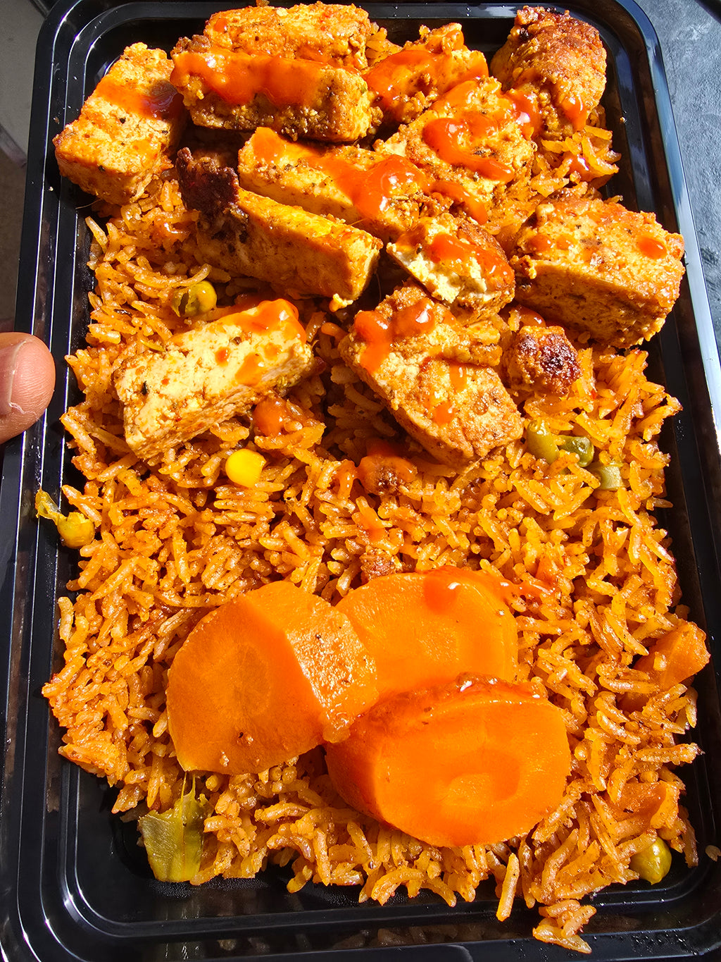 Vegan Jollof Rice with Tofu