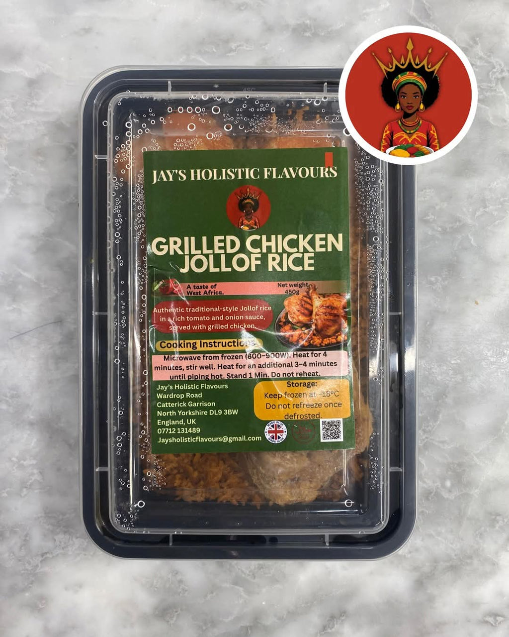 Frozen Jollof Rice with Grilled Chicken (450g)