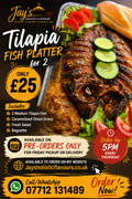 Tilapia Fish Platter for 2 – £25