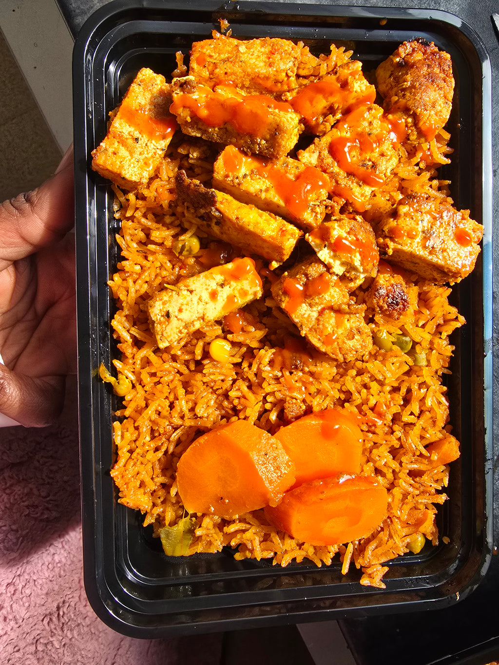 Vegan Jollof Rice with Tofu