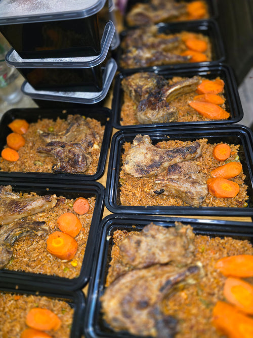 Frozen Jollof Rice with Grilled Lamb (450g)